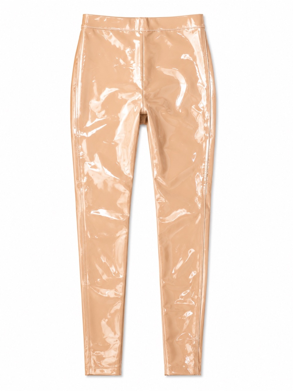 ALICE + OLIVIA Maddox Back Zip Vegan Leather Legging in Camel - Picture 3 of 12